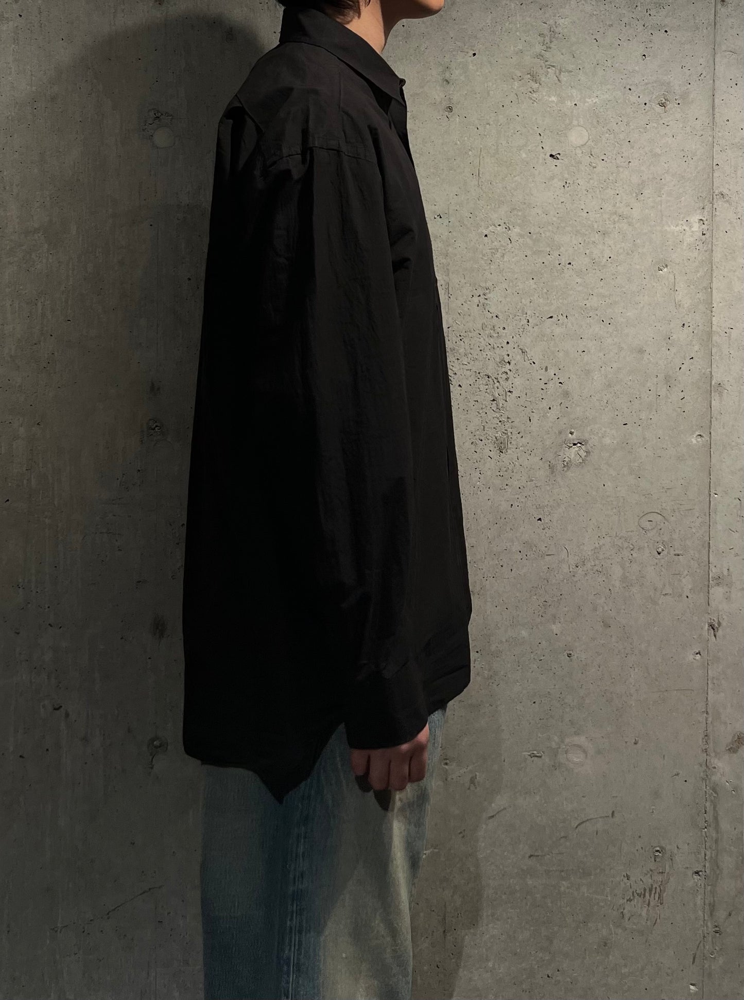 【YOKO SAKAMOTO】REGULAR COLLAR SHIRT(BLACK)