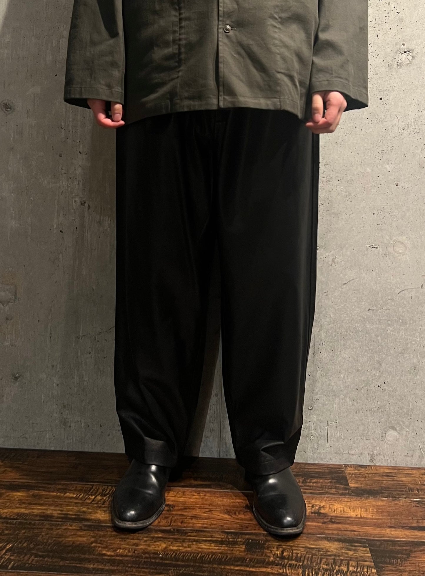 【YOKO SAKAMOTO】WIDE EASY PANTS(BLACK-FG)