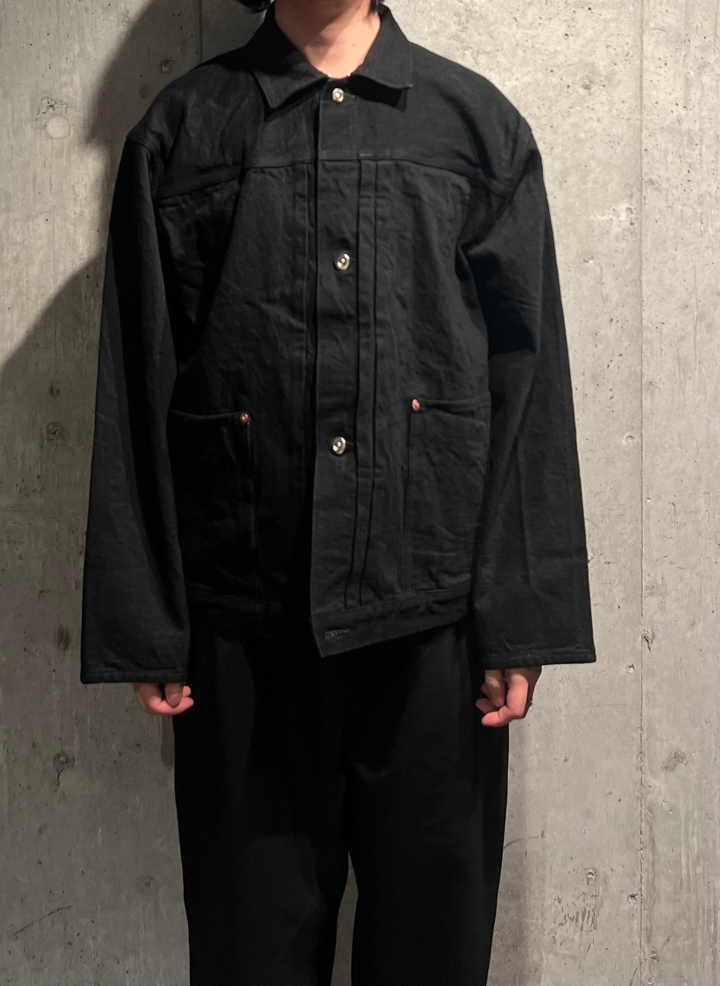 【YOKO SAKAMOTO】PLEATS JACKET (BLACK)