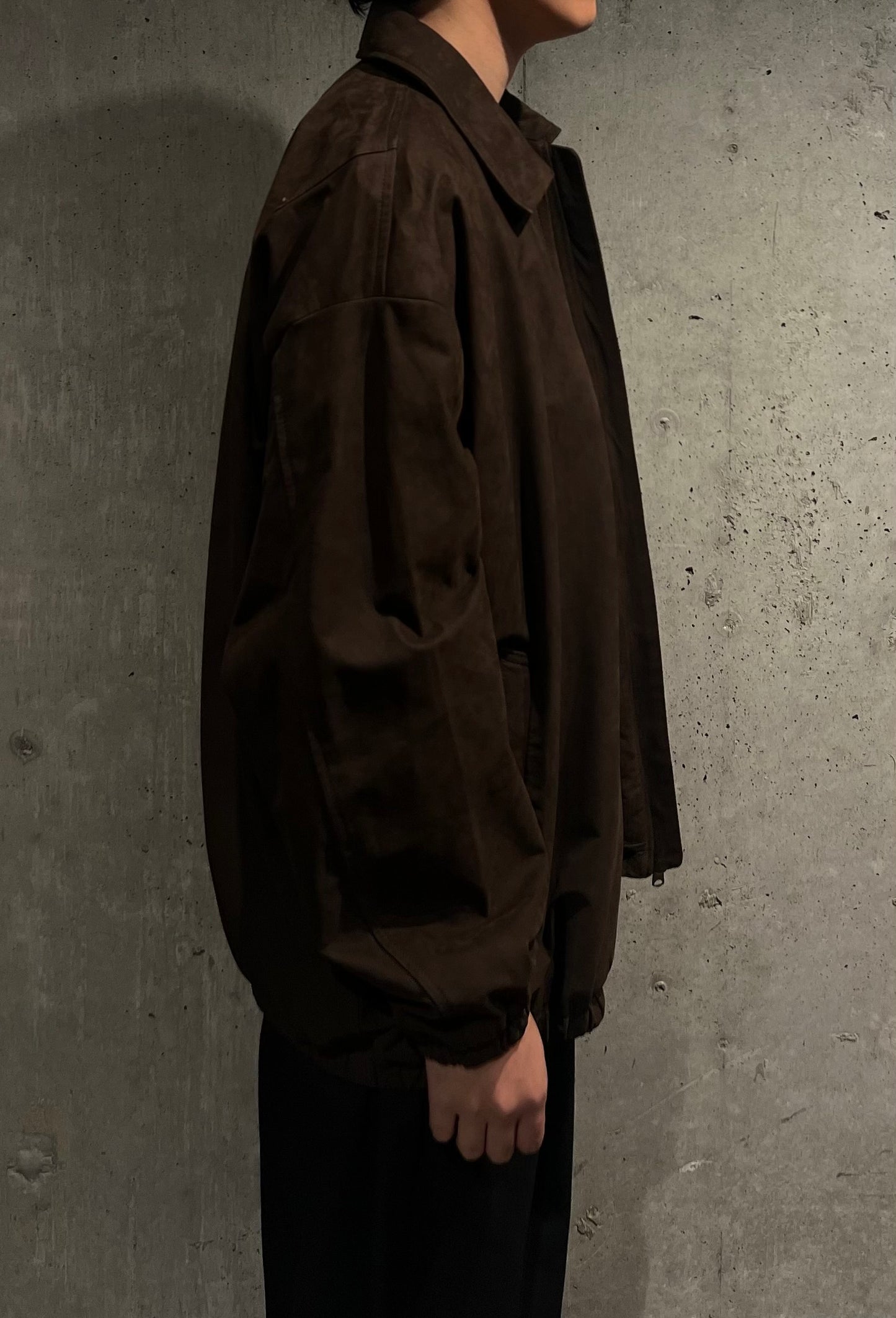 【YOKO SAKAMOTO】  ZIP BLOUSON　COW LEATHER　BROWN‐NU