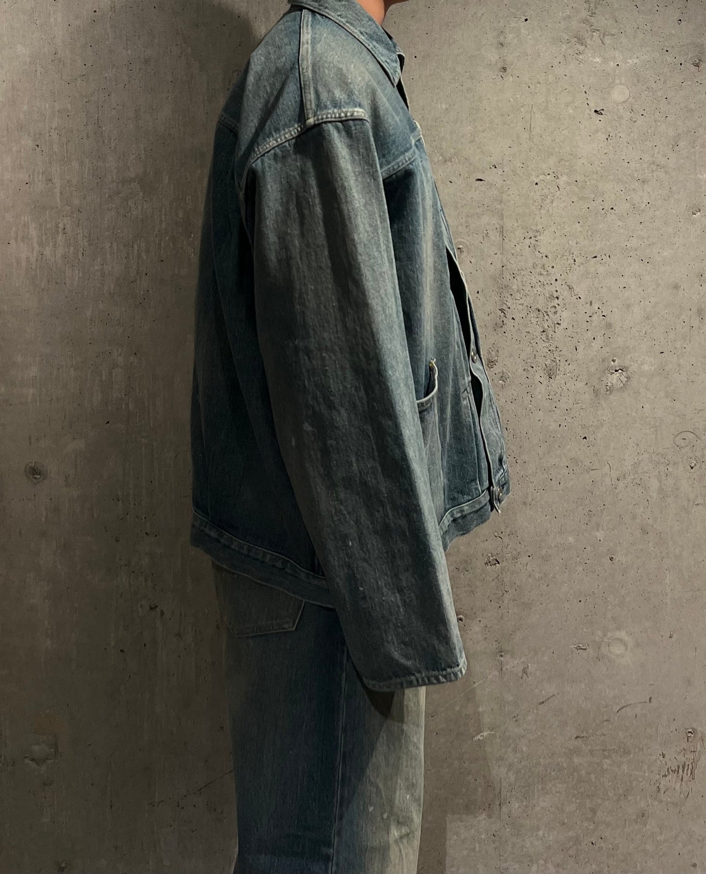 【YOKO SAKAMOTO】PLEATS JACKET ( FADE INDIGO )