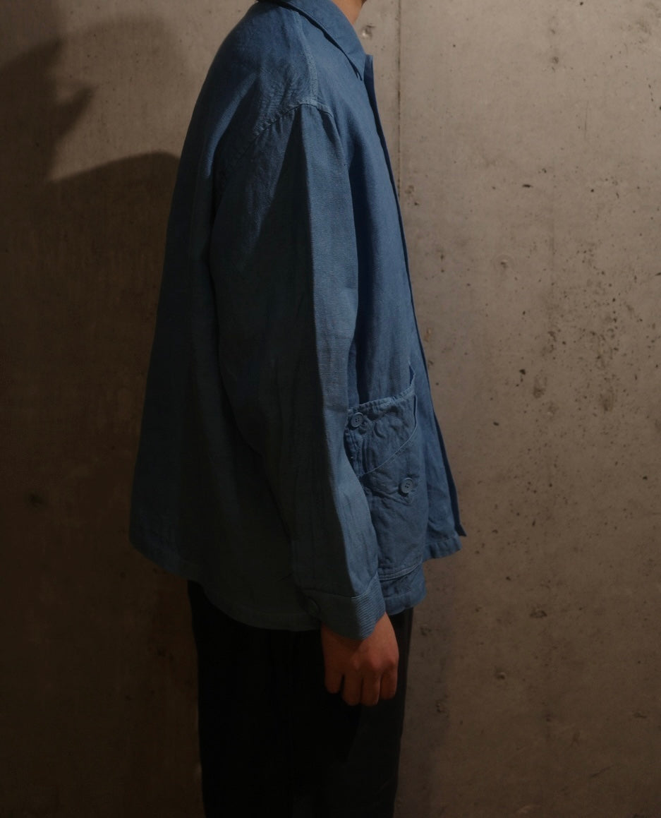 【MITTAN】和紙大麻ジャケット（草木染　藍（淡））