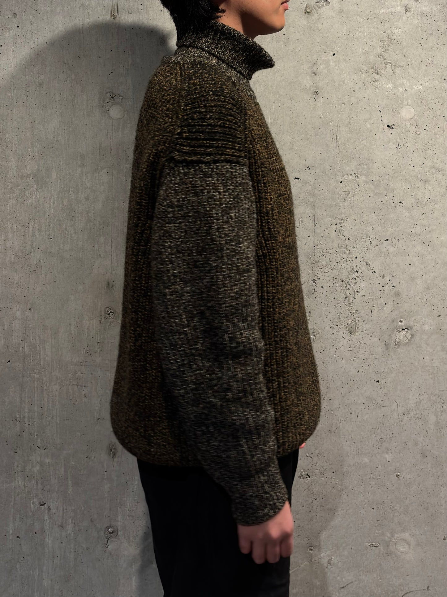 【Slopeslow】turtle neck sweater(tiger camo)