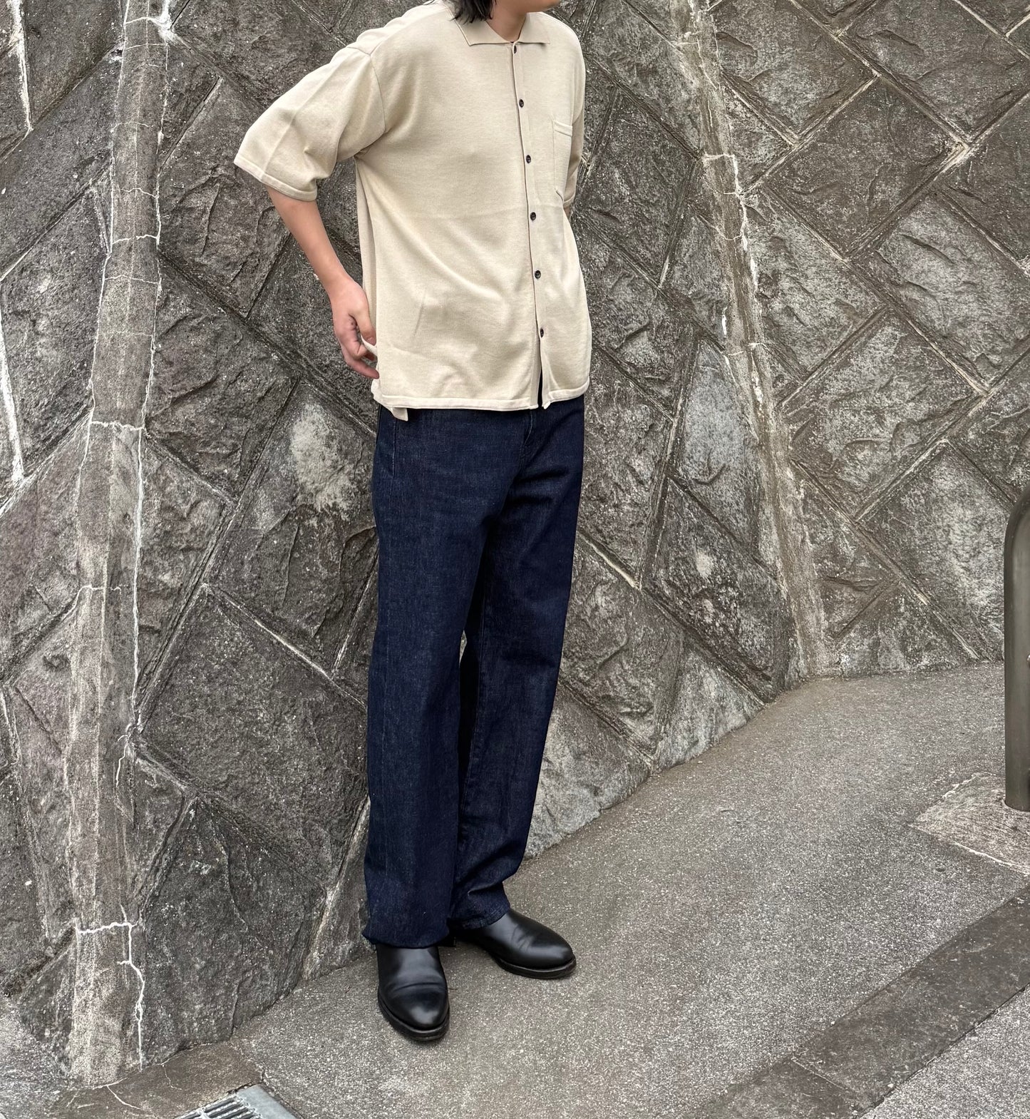 【LOYM】AETHER - GIZA Cotton Knit Shirt(ECRU)