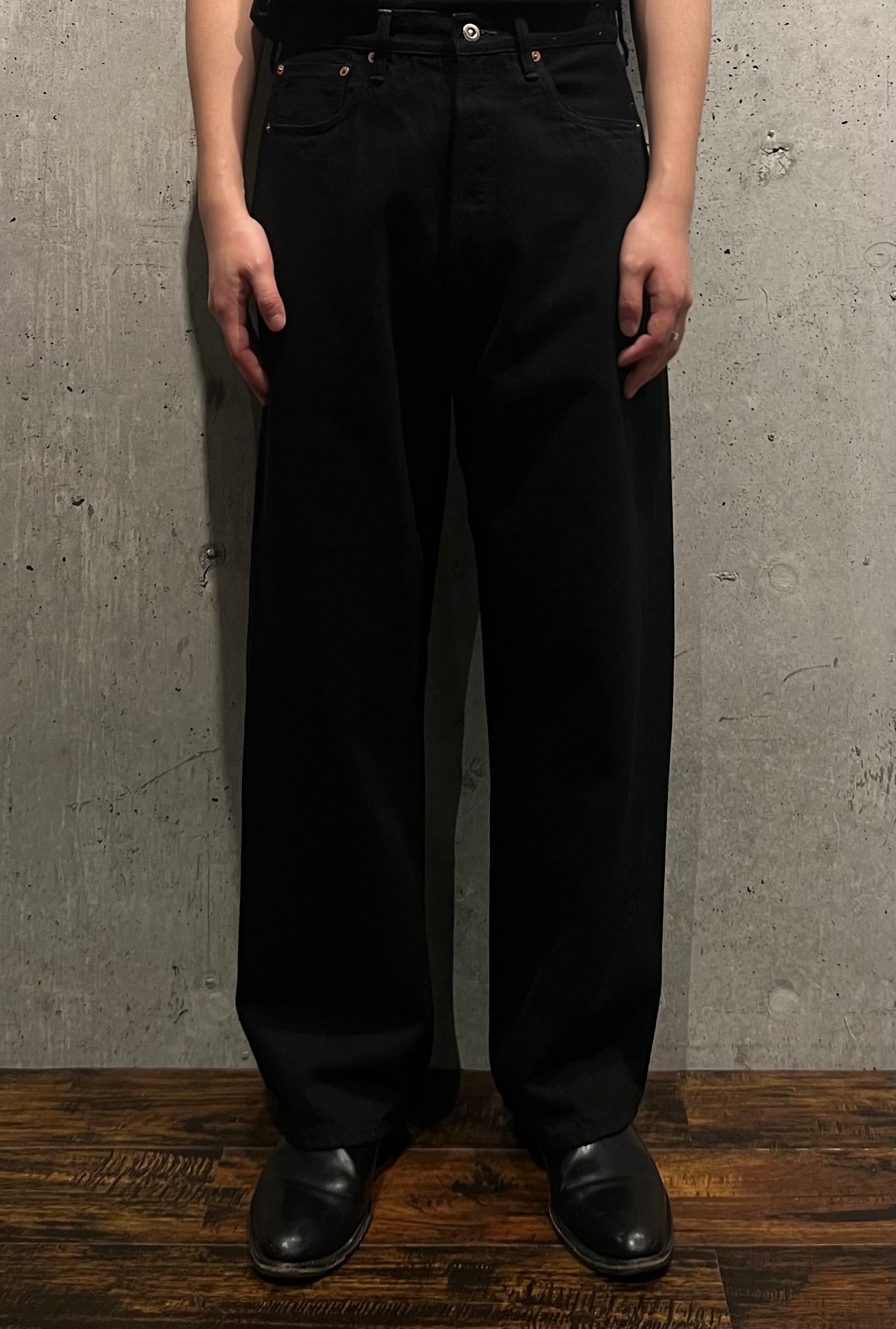 YOKO SAKAMOTO】5POCKET STRAIGHT PANTS (BLACK) – NOUNZ
