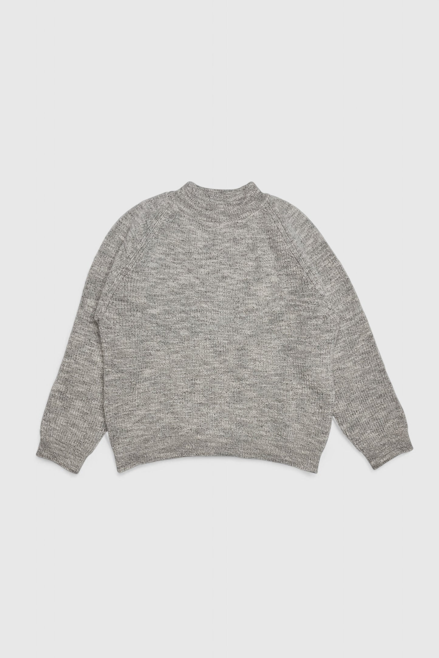 【MITTAN】ウルグアイスラブNMウールセーター 白杢