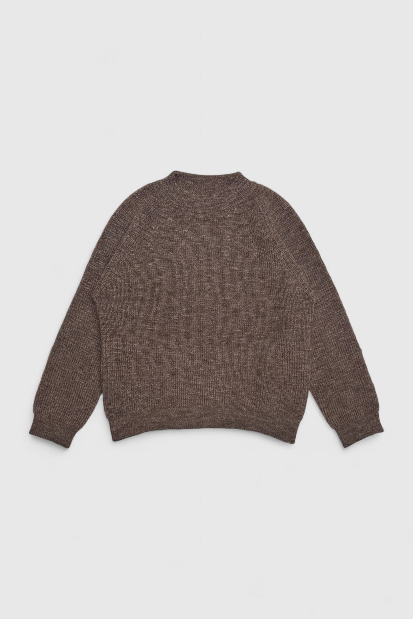 【MITTAN】ウルグアイスラブNMウールセーター 茶杢