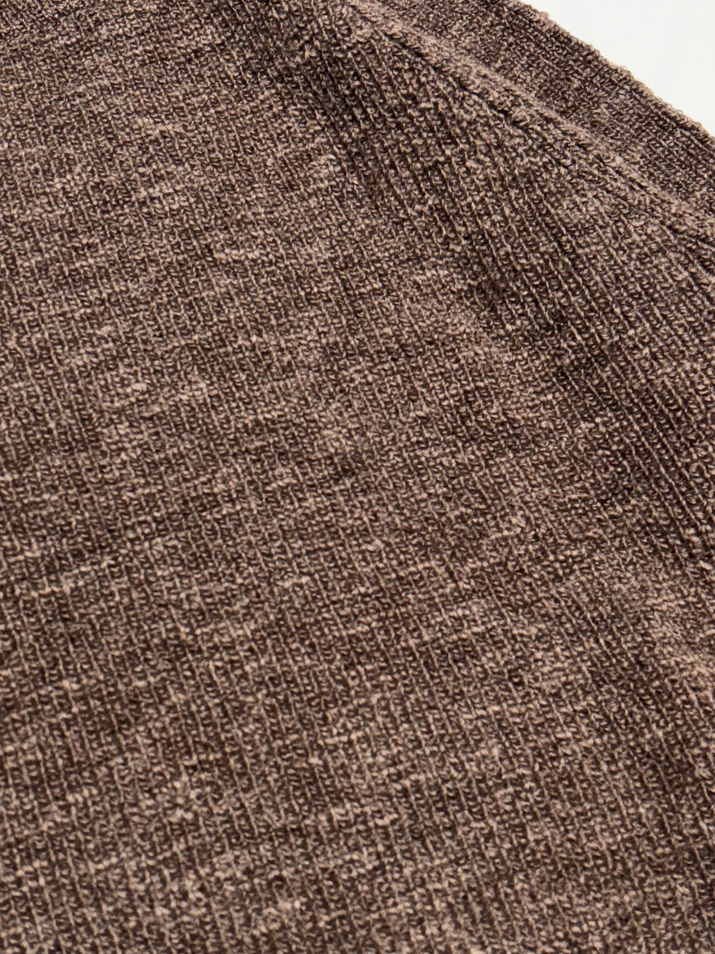 【MITTAN】ウルグアイスラブNMウールセーター 茶杢