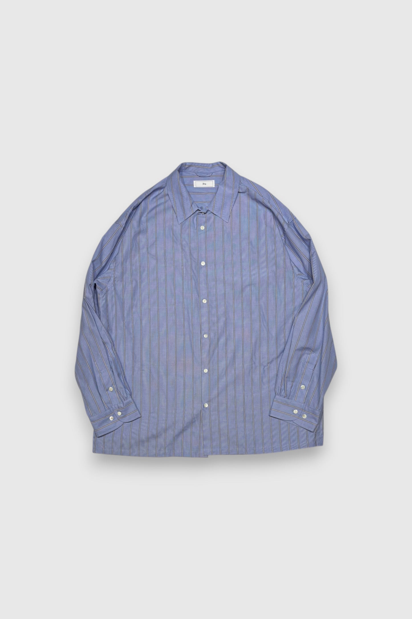【Urig】STRIPE SIDE HIDE POCKET SHIRT LS