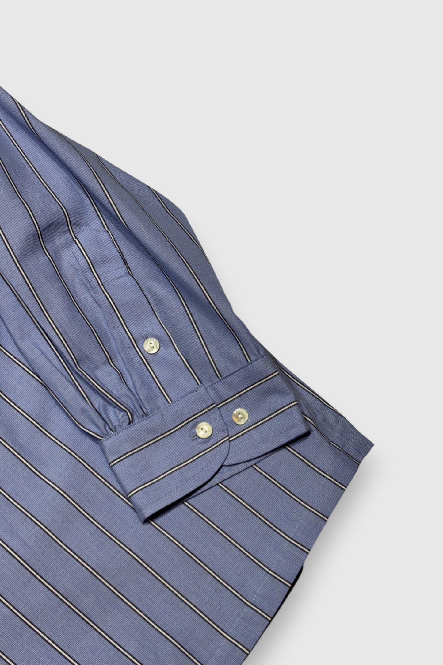 【Urig】STRIPE SIDE HIDE POCKET SHIRT LS