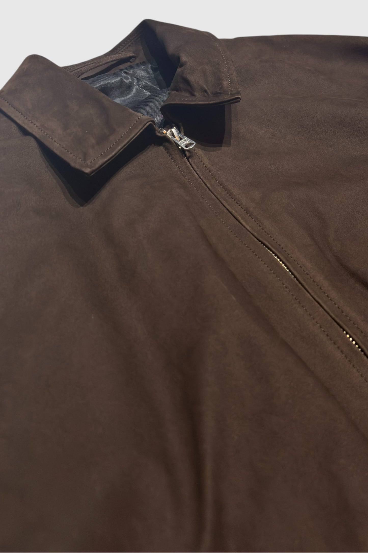 【YOKO SAKAMOTO】  ZIP BLOUSON　COW LEATHER　BROWN‐NU