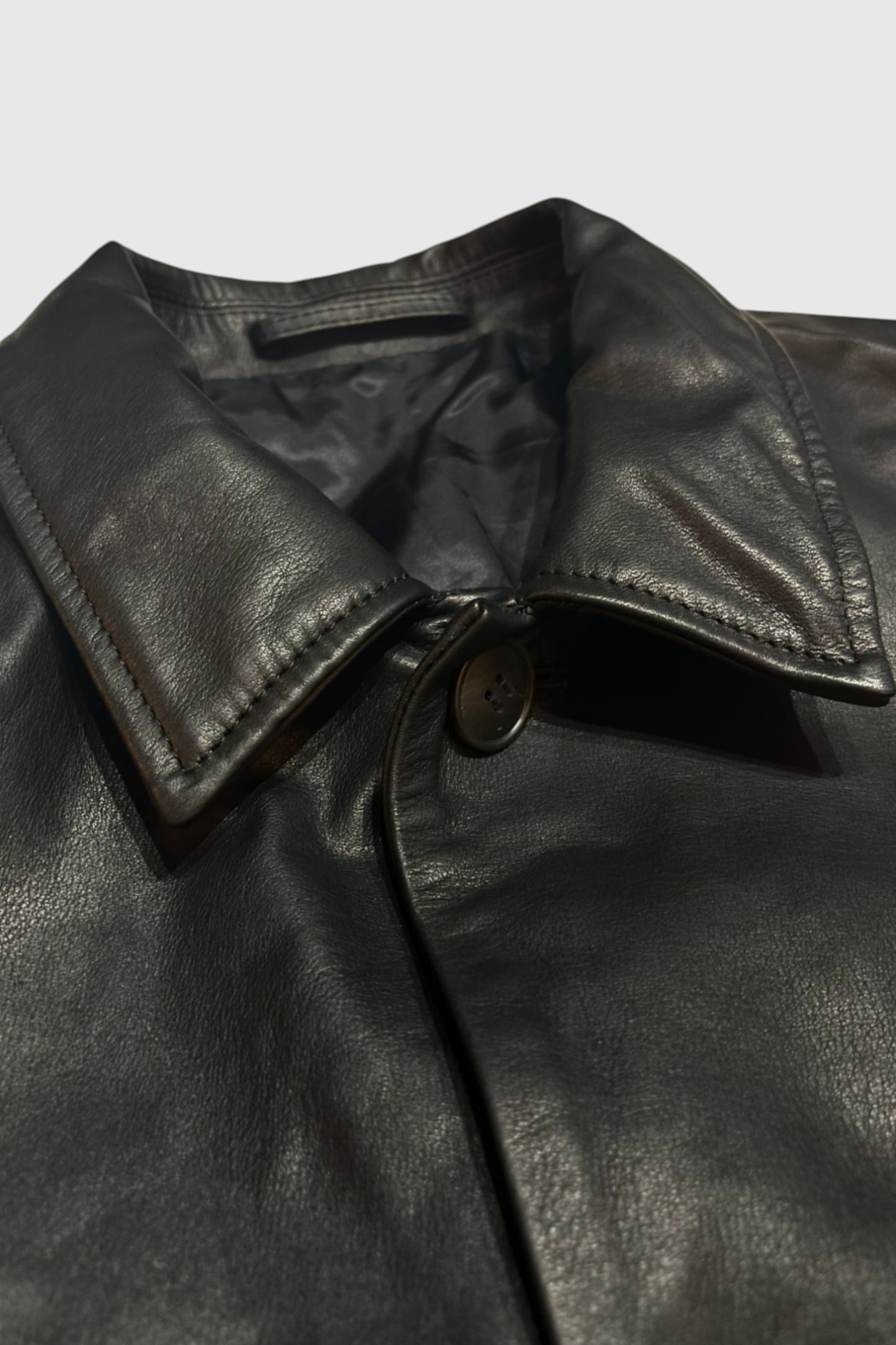 【YOKO SAKAMOTO】 COACH JACKET　COW LEATHER　BLACK-FG