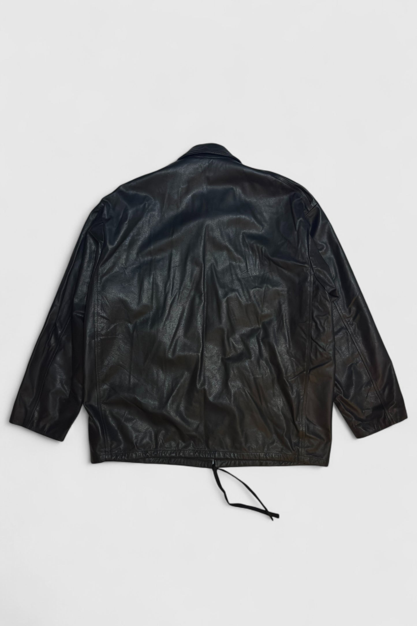 【YOKO SAKAMOTO】 COACH JACKET　COW LEATHER　BLACK-FG