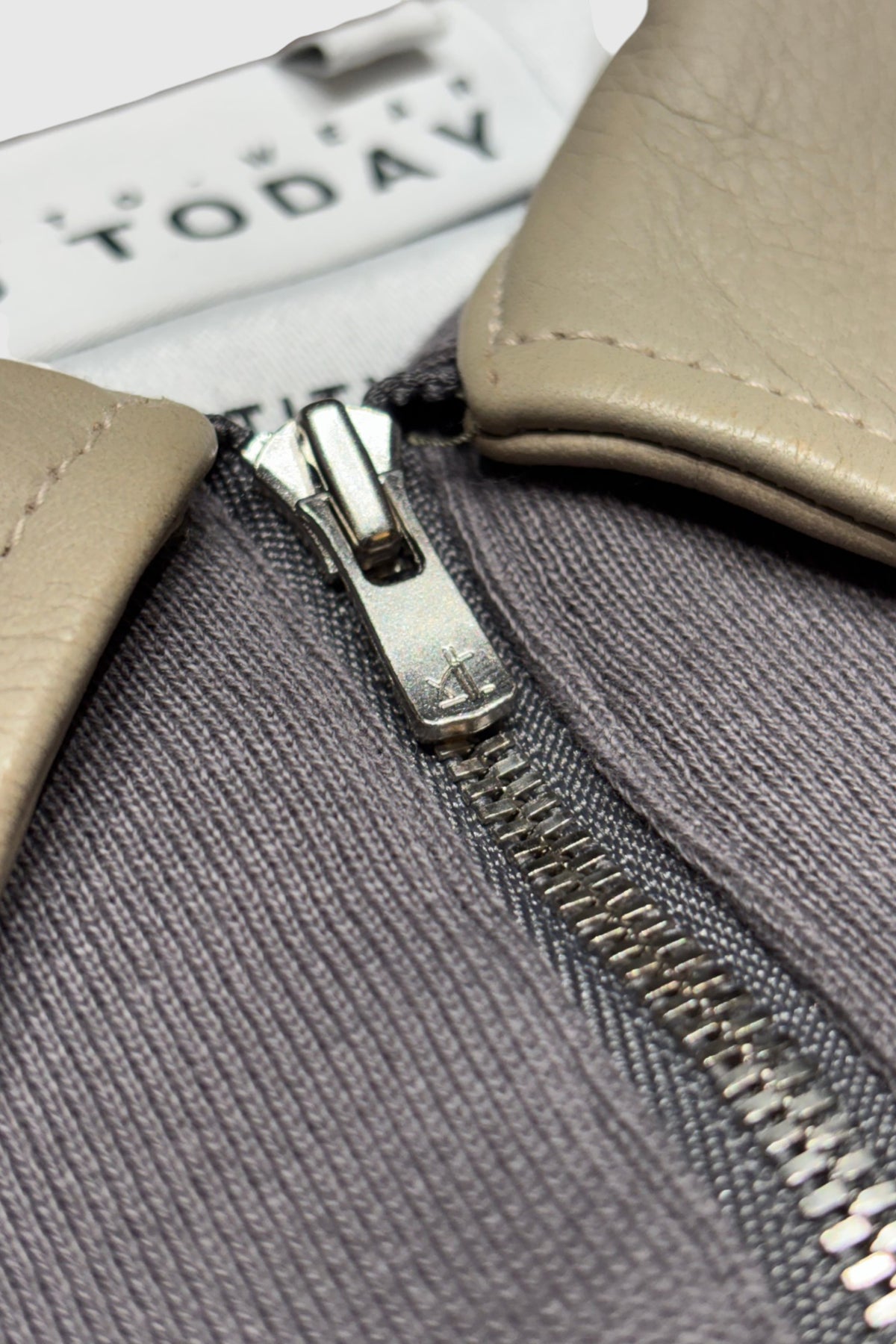 【KYOU】"BROTHERS" Leather × Supima Aging Cotton Sweat(CHARCOAL)