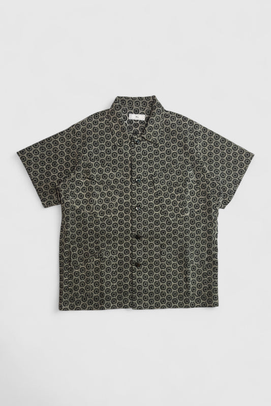 【Urig】ROUND EMB DRESS FATIGUE SHIRT SS