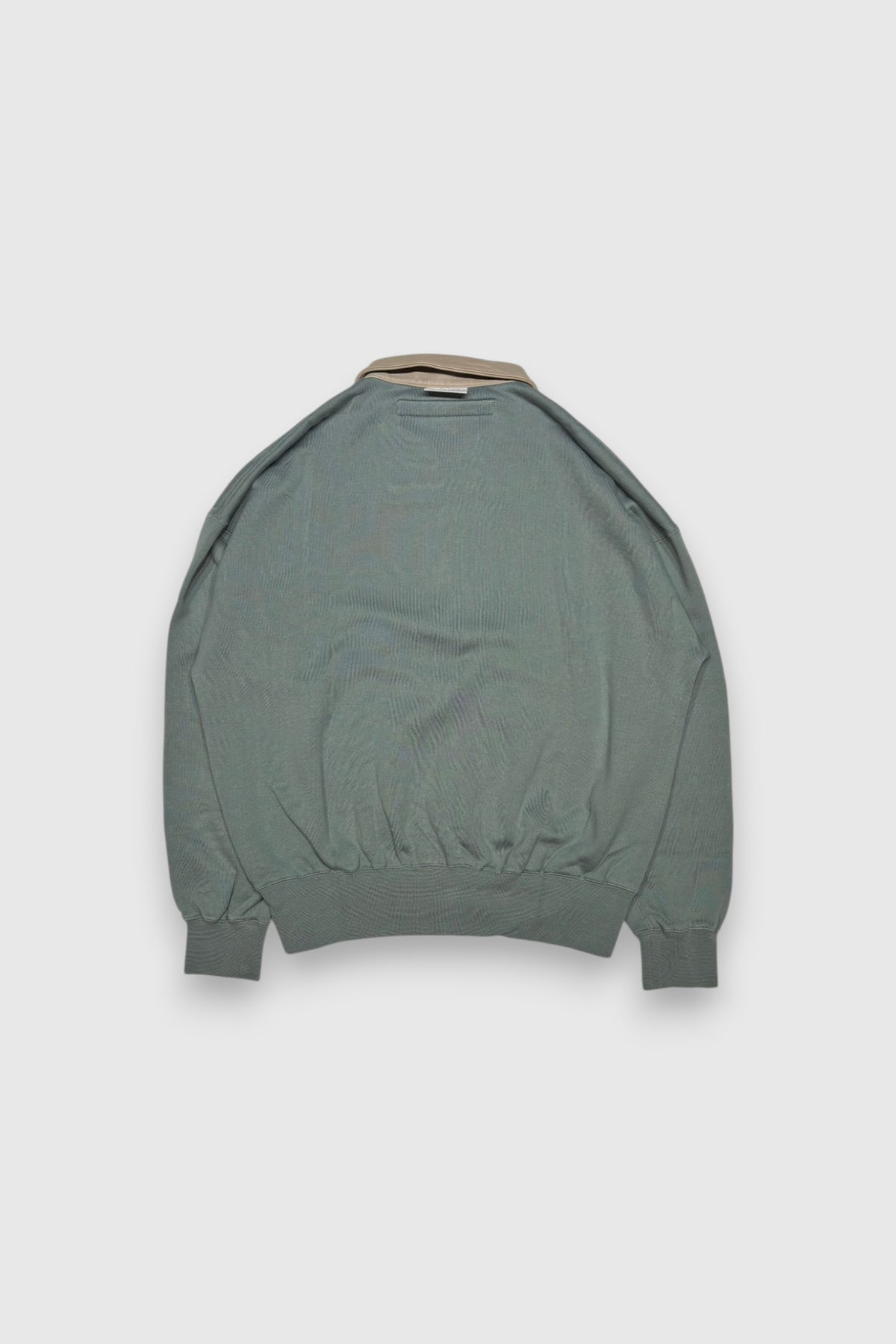 【KYOU】"BROTHERS" Leather × Supima Aging Cotton Sweat(DUSTY GREEN)