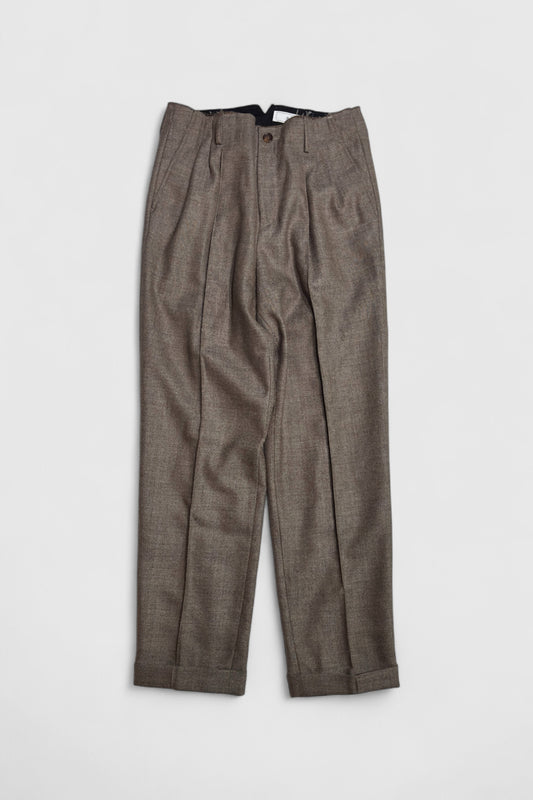 【Urig】ALPACA SAXONY CREASE STITCH PANTS HL (GRAIGE)