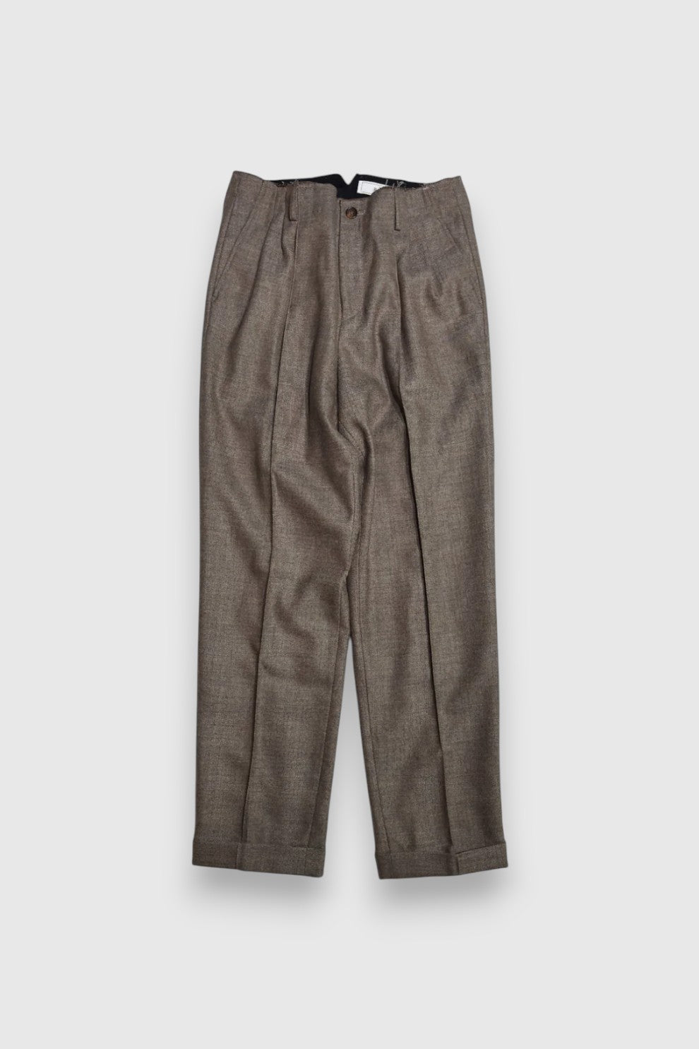 【Urig】ALPACA SAXONY CREASE STITCH PANTS HL (GRAIGE)