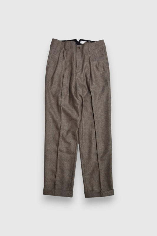 【Urig】ALPACA SAXONY CREASE STITCH PANTS HL (GRAIGE)