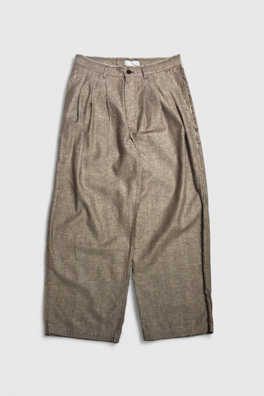 【Urig】HRB SCHADEN 3TUCK PANTS NL（BROWN）