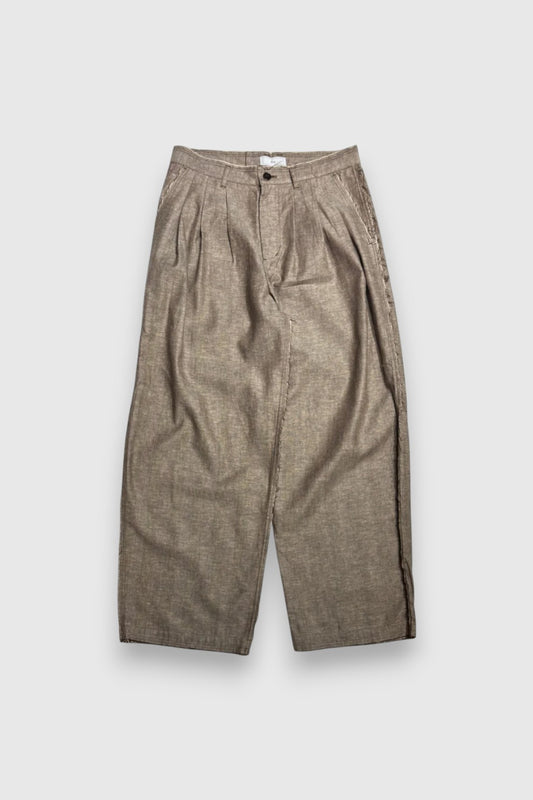 【Urig】HRB SCHADEN 3TUCK PANTS NL（BROWN）