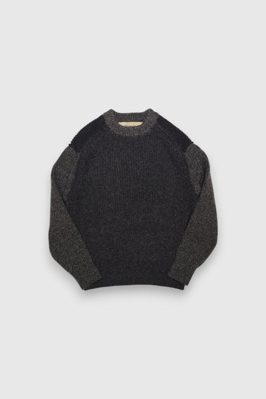 【Slopeslow】crew neck sweater(charcoal)
