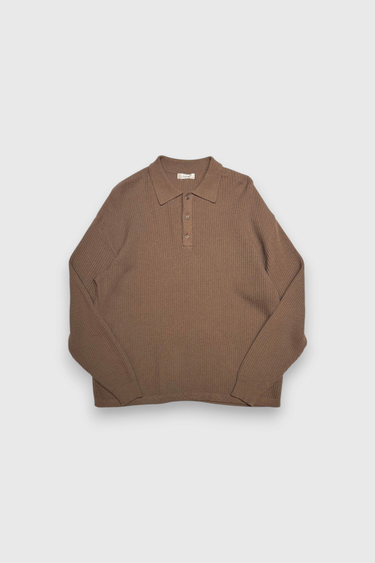【LOYM】KNIT POLO BROWN