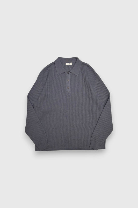 【LOYM】KNIT POLO GRAY