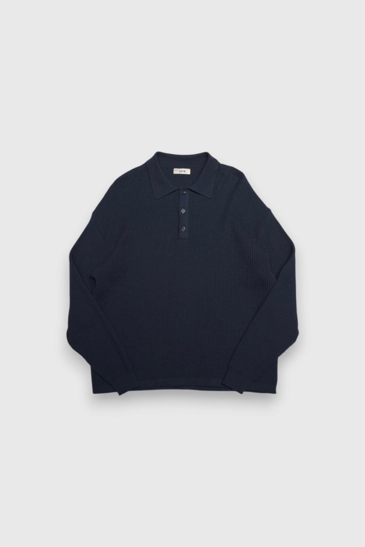 【LOYM】KNIT POLO DARK NAVY