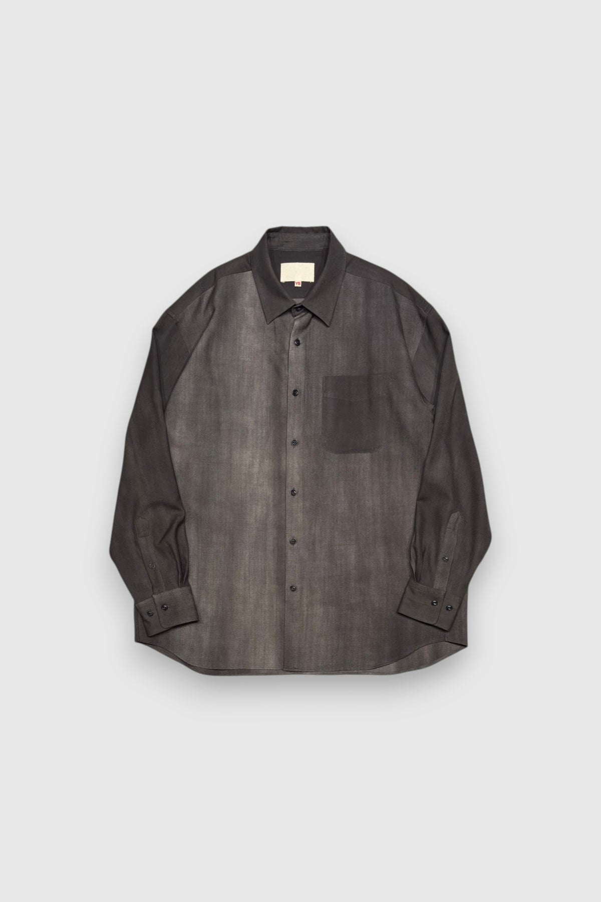 【YOKO SAKAMOTO】REGULAR COLLAR SHIRT(CHARCOAL GRAY×GRAY)