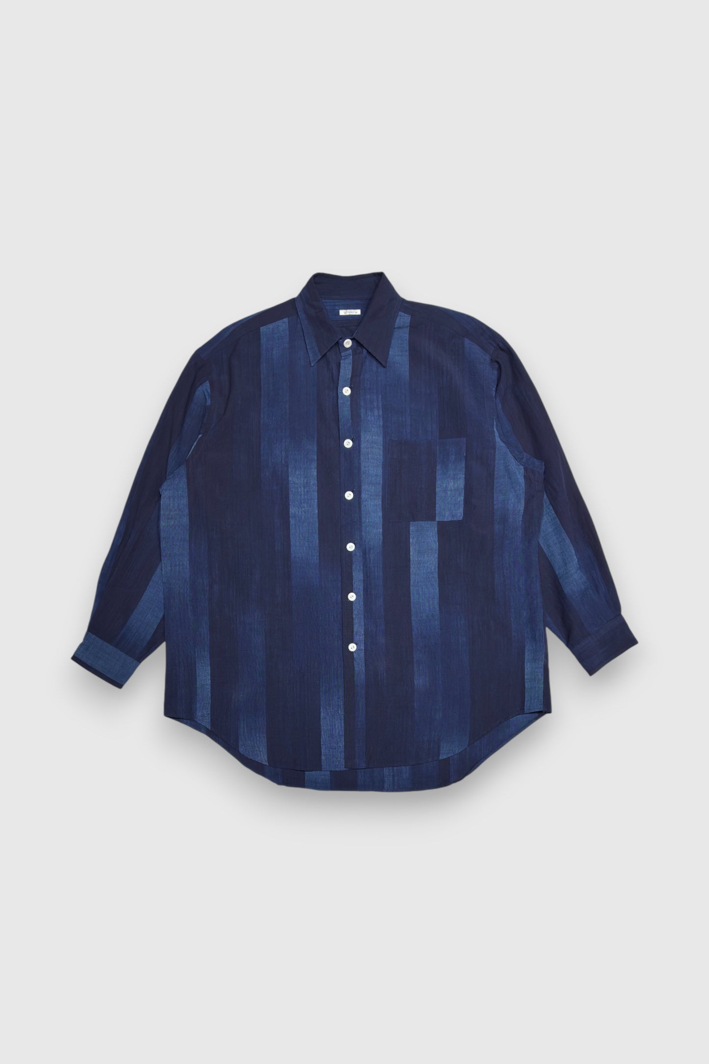 【SOWBOW】SOWBOW SHIRT -G "KURUME-KASURI" True INDIGO Stripe