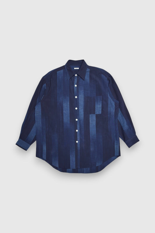 【SOWBOW】SOWBOW SHIRT -G "KURUME-KASURI" True INDIGO Stripe