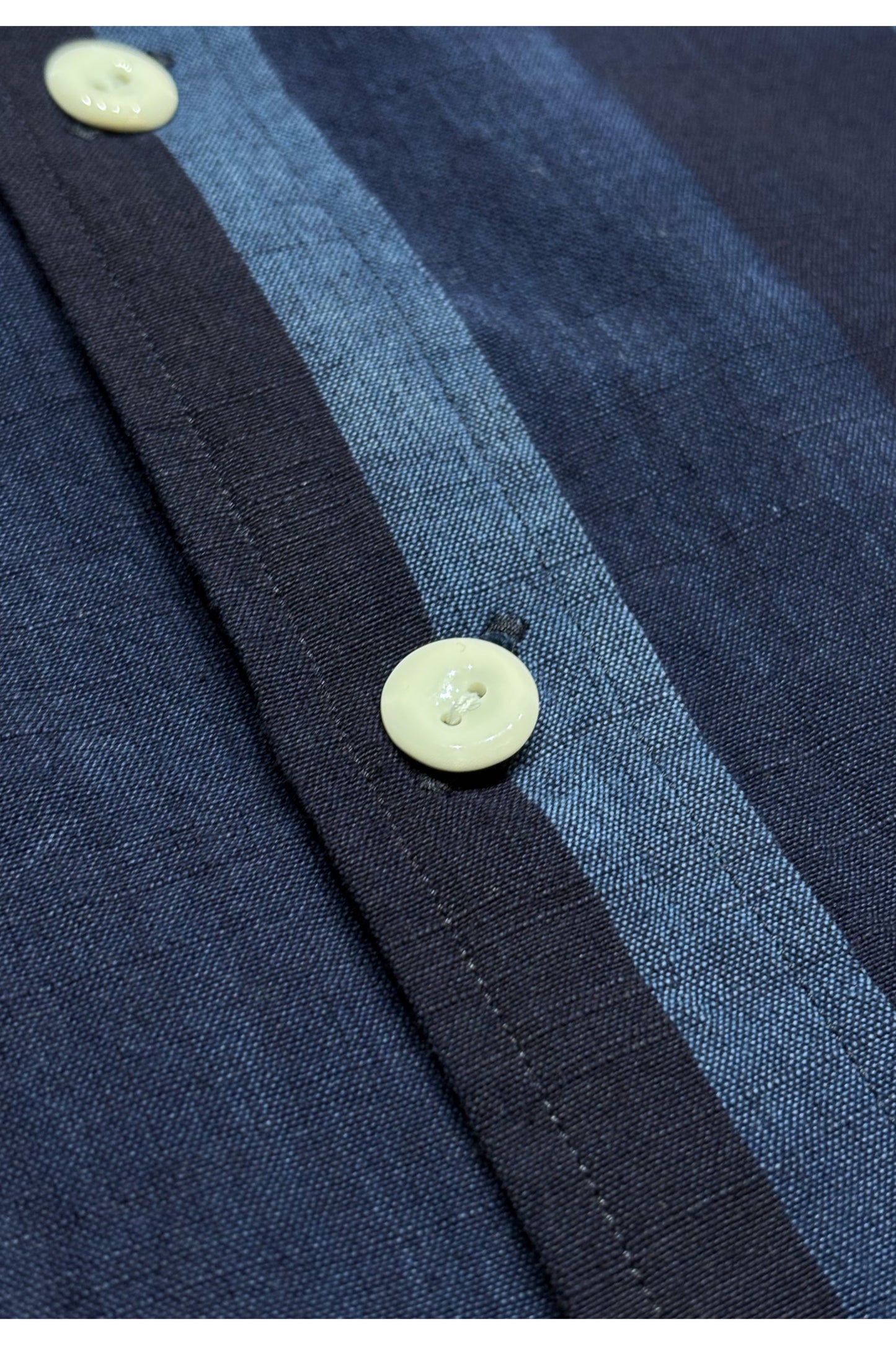 【SOWBOW】SOWBOW SHIRT -G "KURUME-KASURI" True INDIGO Stripe