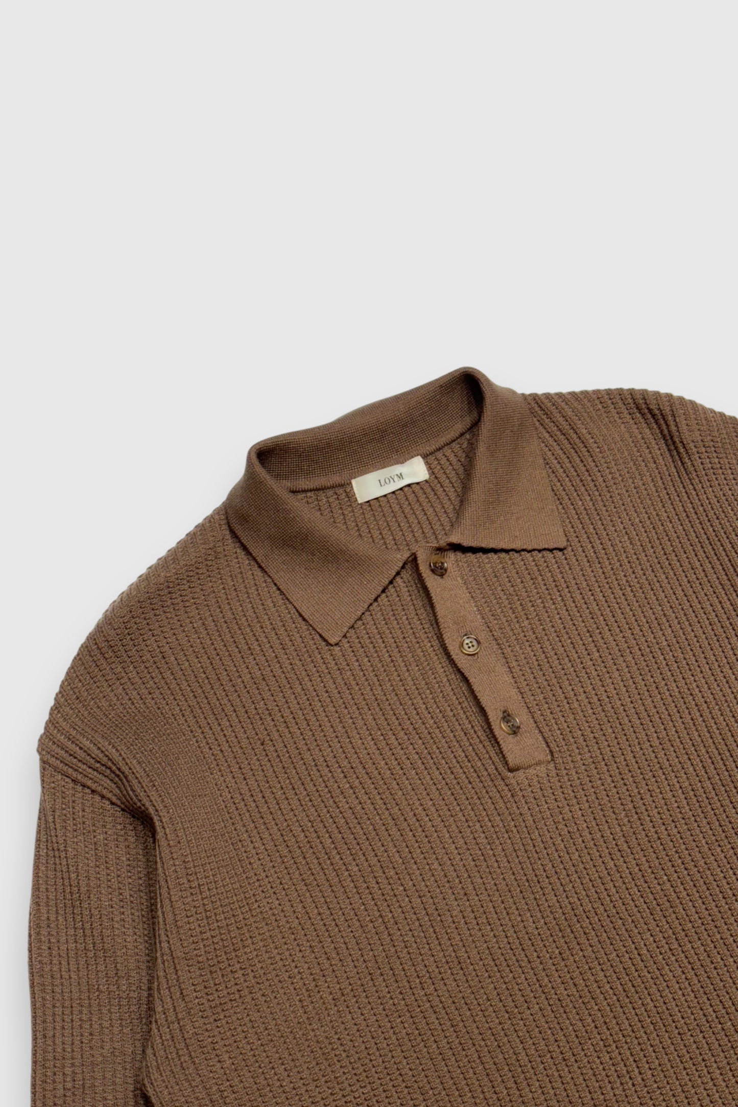【LOYM】KNIT POLO　BROWN