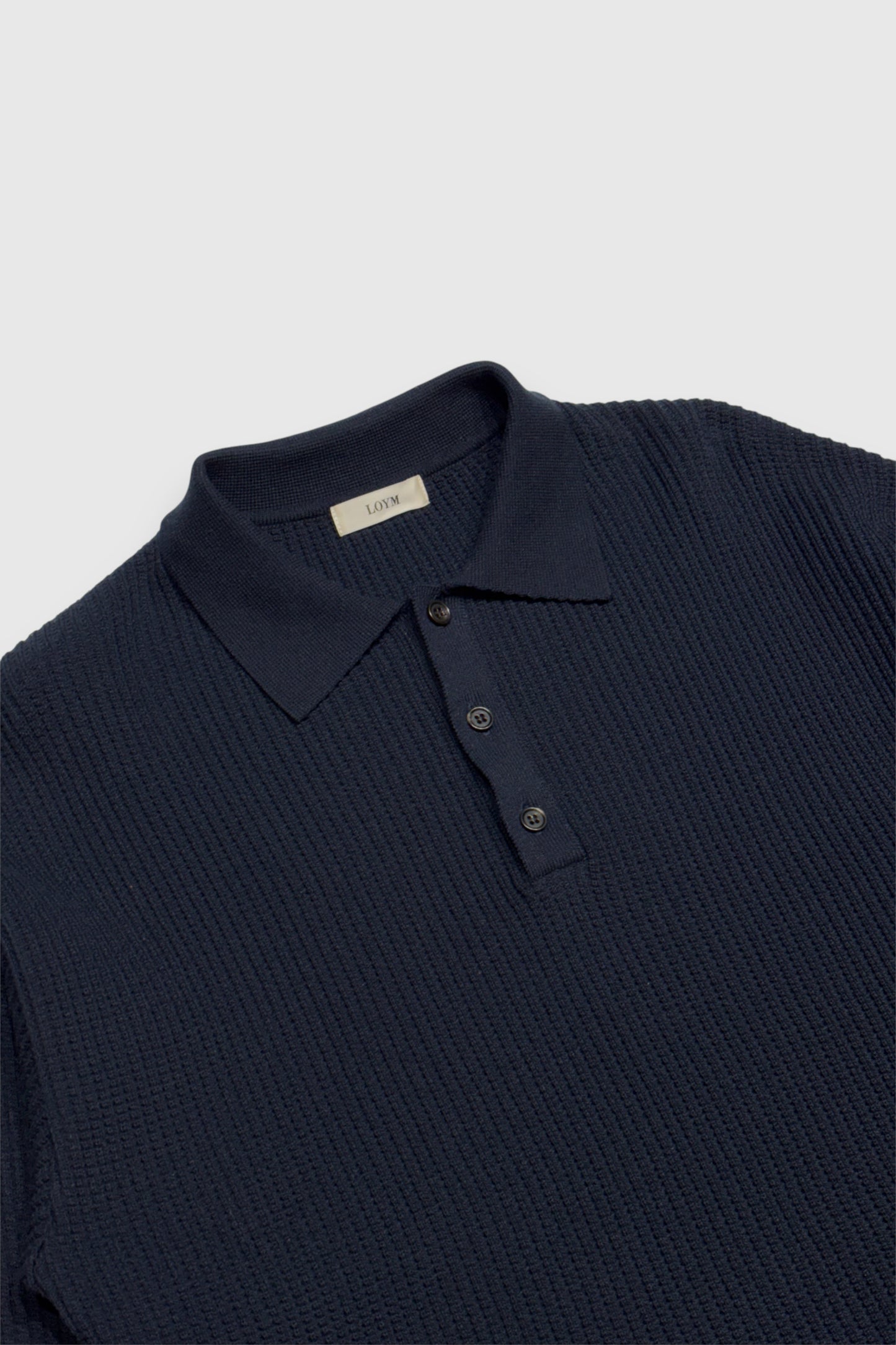 【LOYM】KNIT POLO DARK NAVY