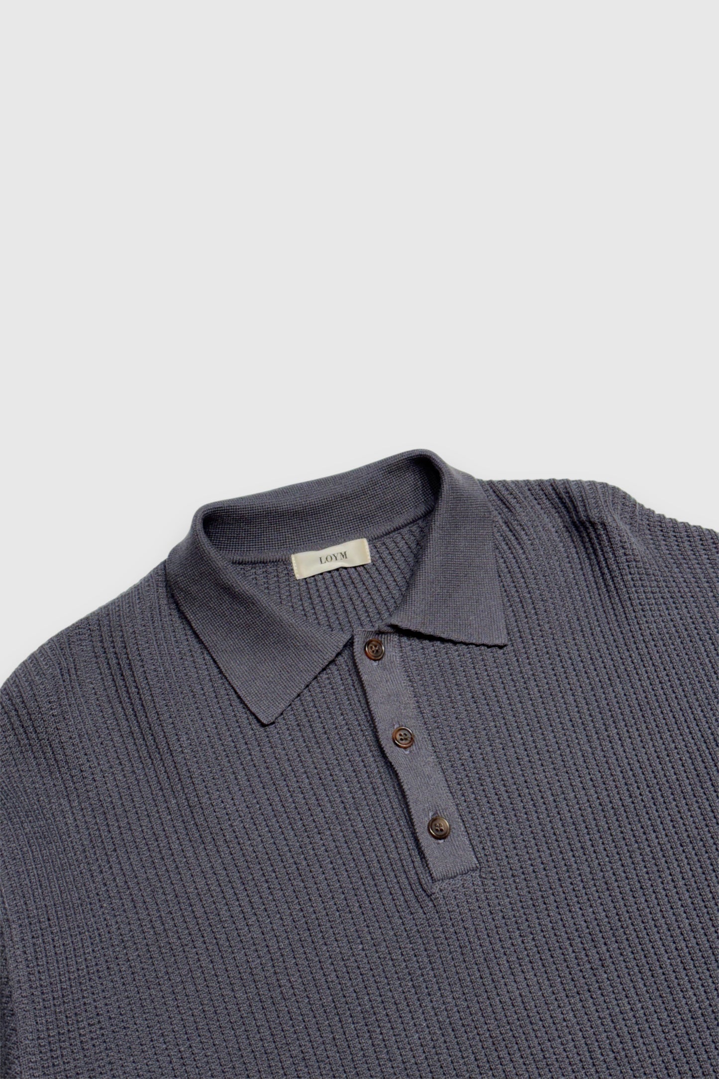 【LOYM】KNIT POLO GRAY