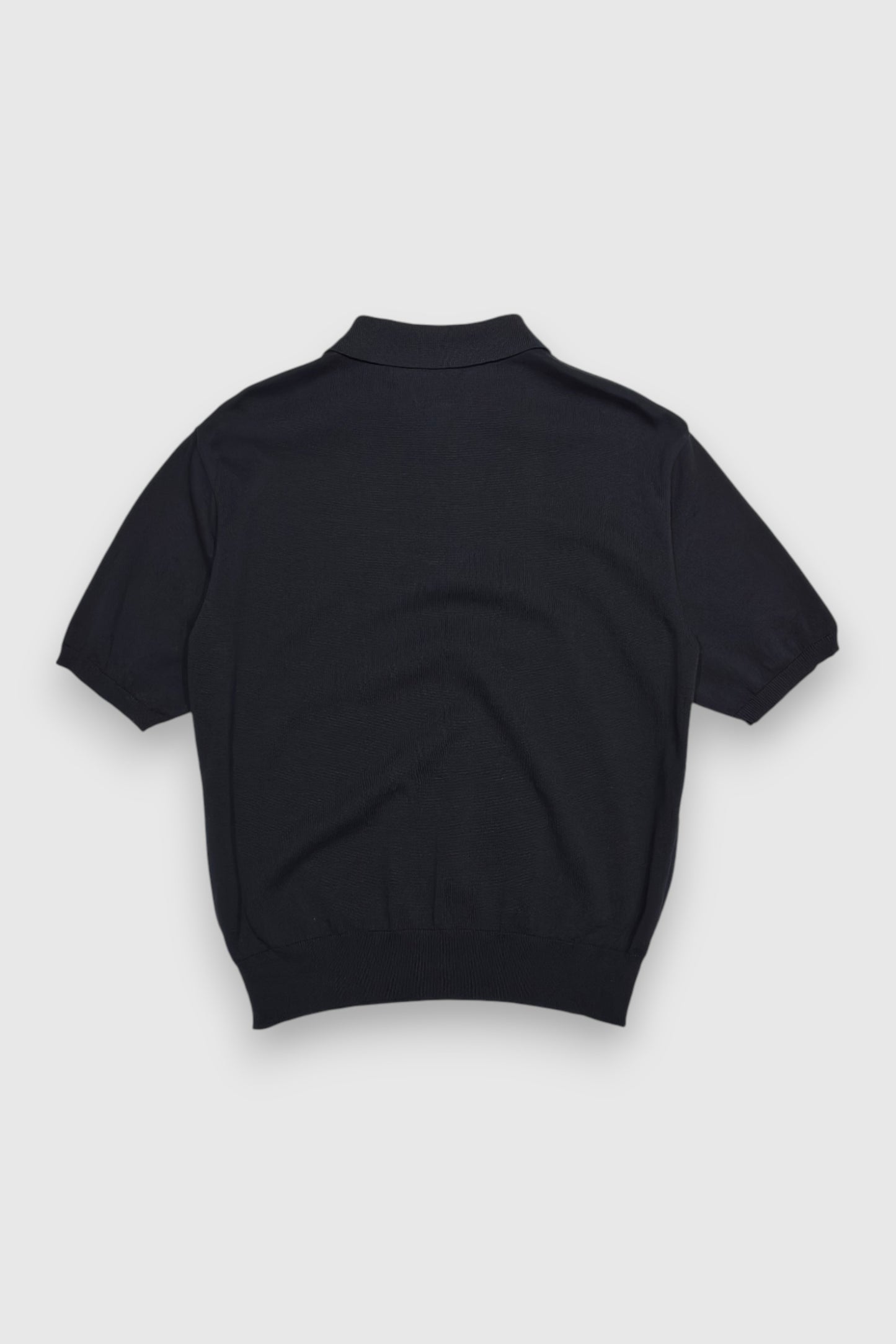 【LOYM】KNIT POLO HALF SLEEVE　BLACK
