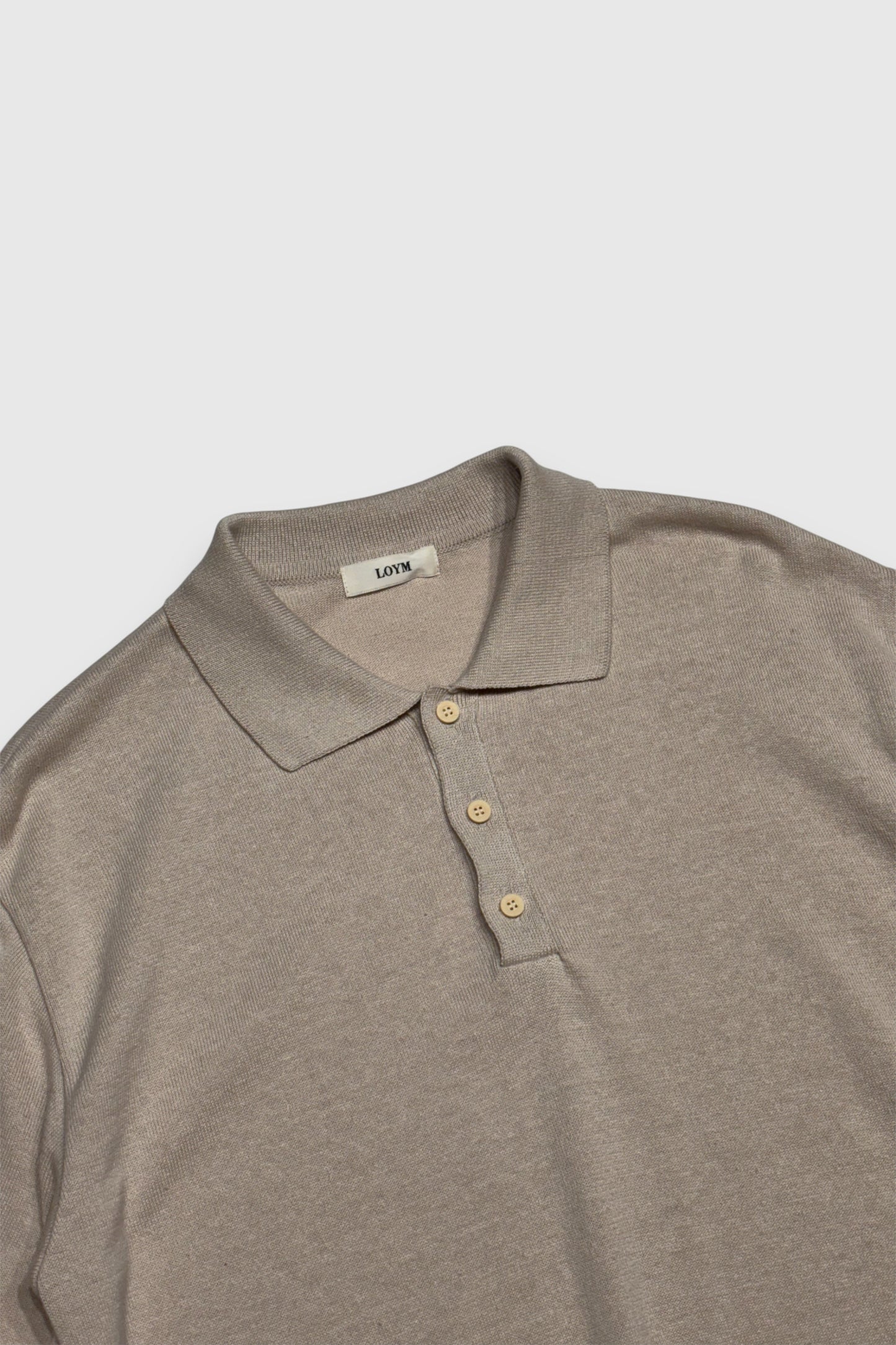 【LOYM】KNIT POLO HALF SLEEVE　ECRU