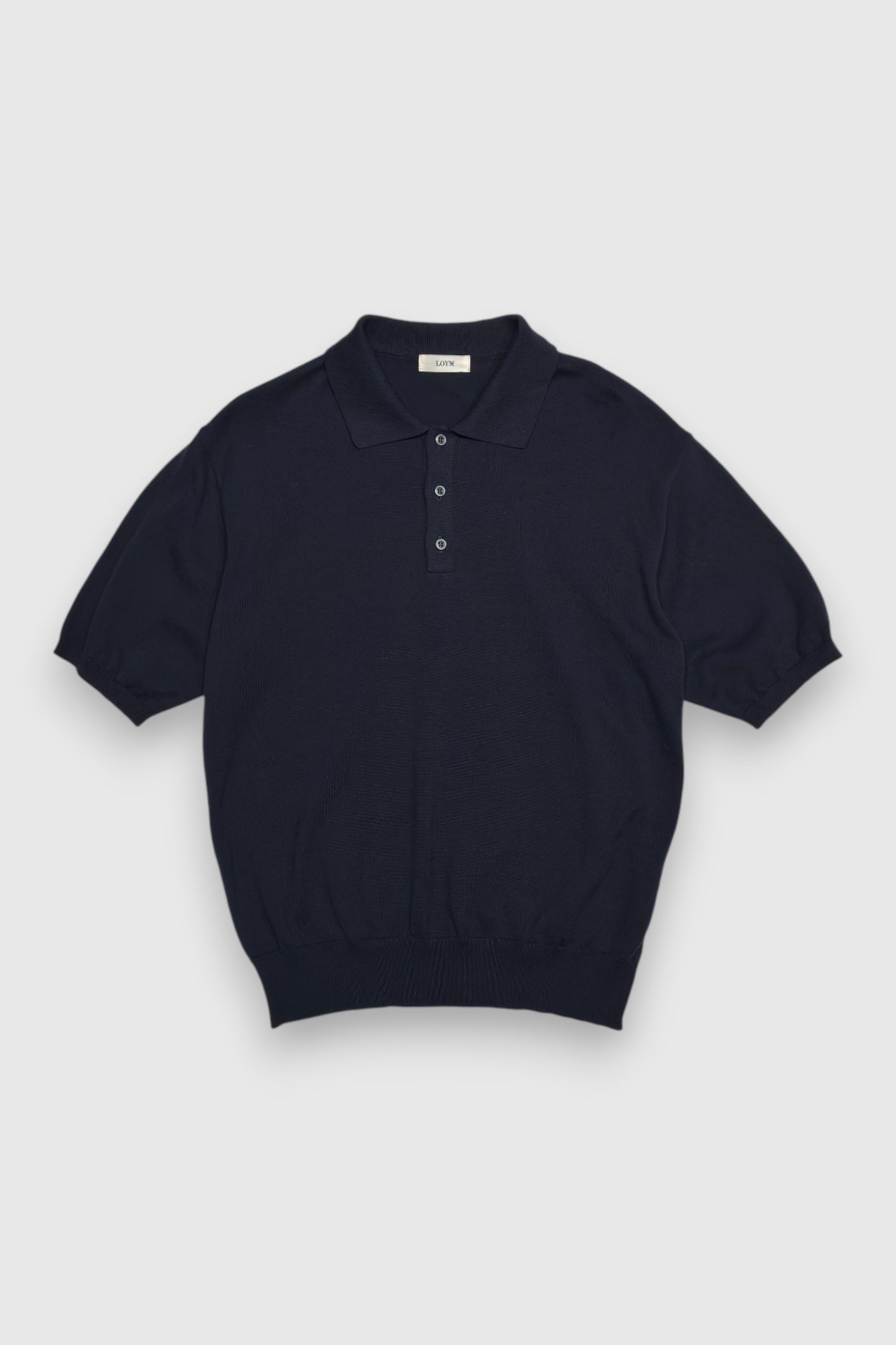 【LOYM】KNIT POLO HALF SLEEVE　DARK NAVY