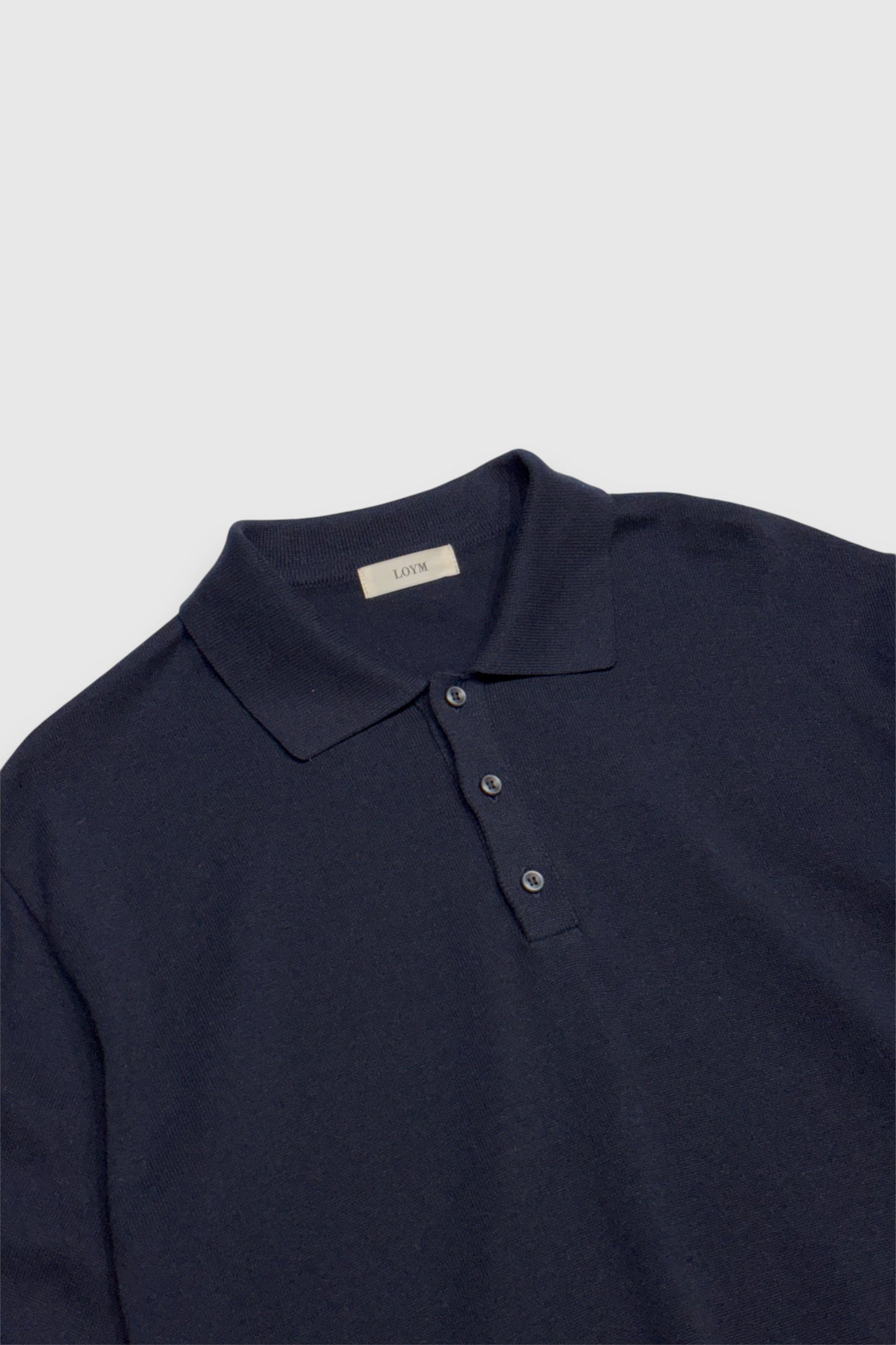 【LOYM】KNIT POLO HALF SLEEVE　DARK NAVY