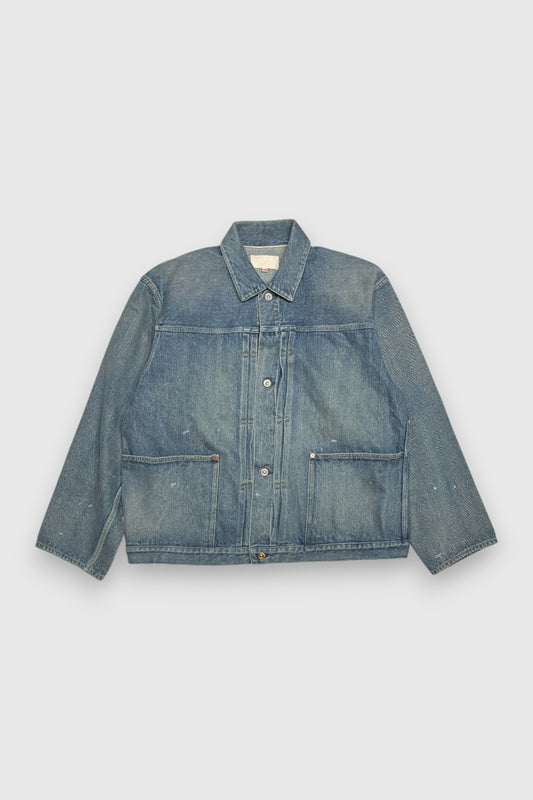 【YOKO SAKAMOTO】PLEATS JACKET ( FADE INDIGO )