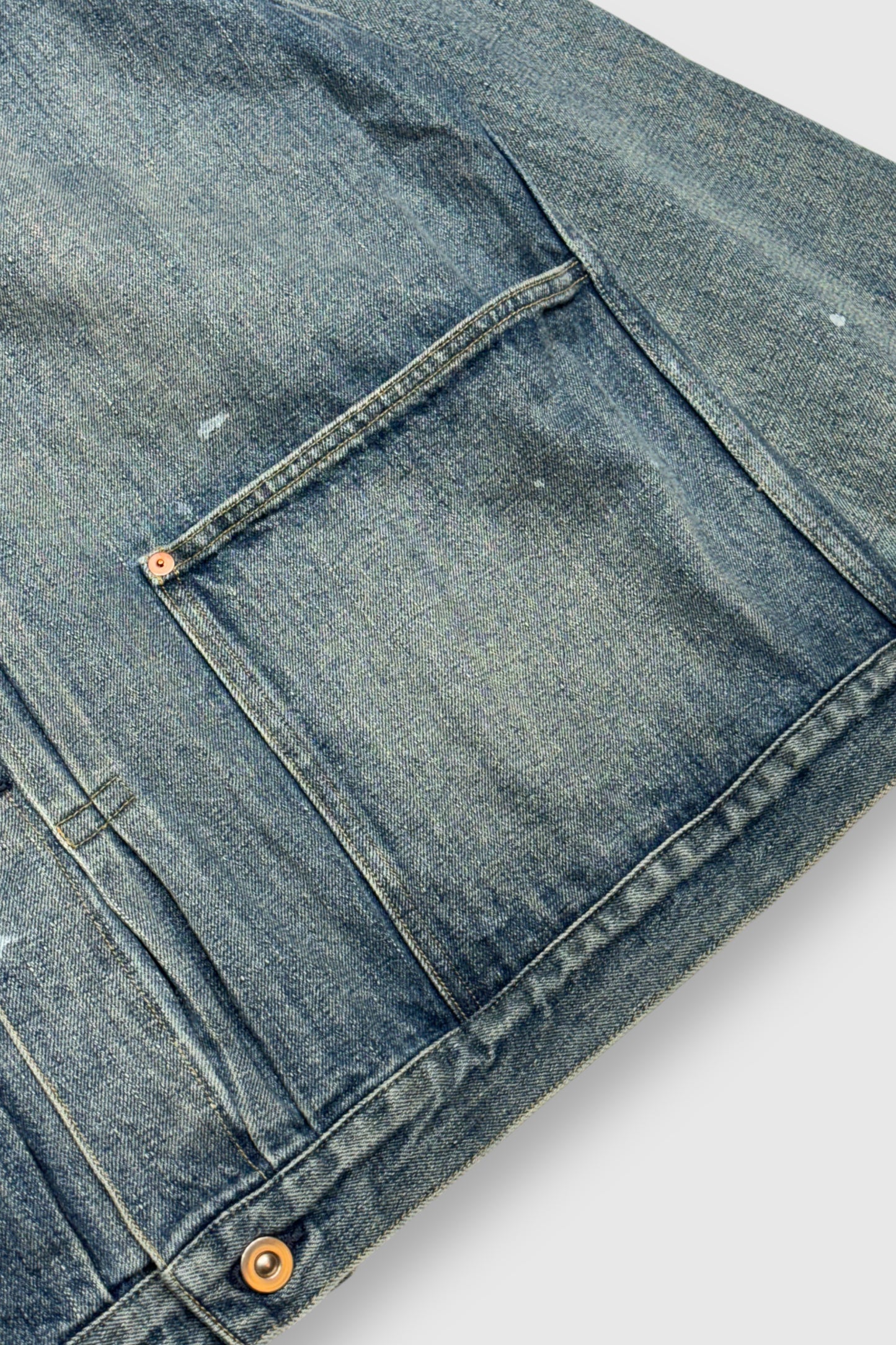 【YOKO SAKAMOTO】PLEATS JACKET ( FADE INDIGO )