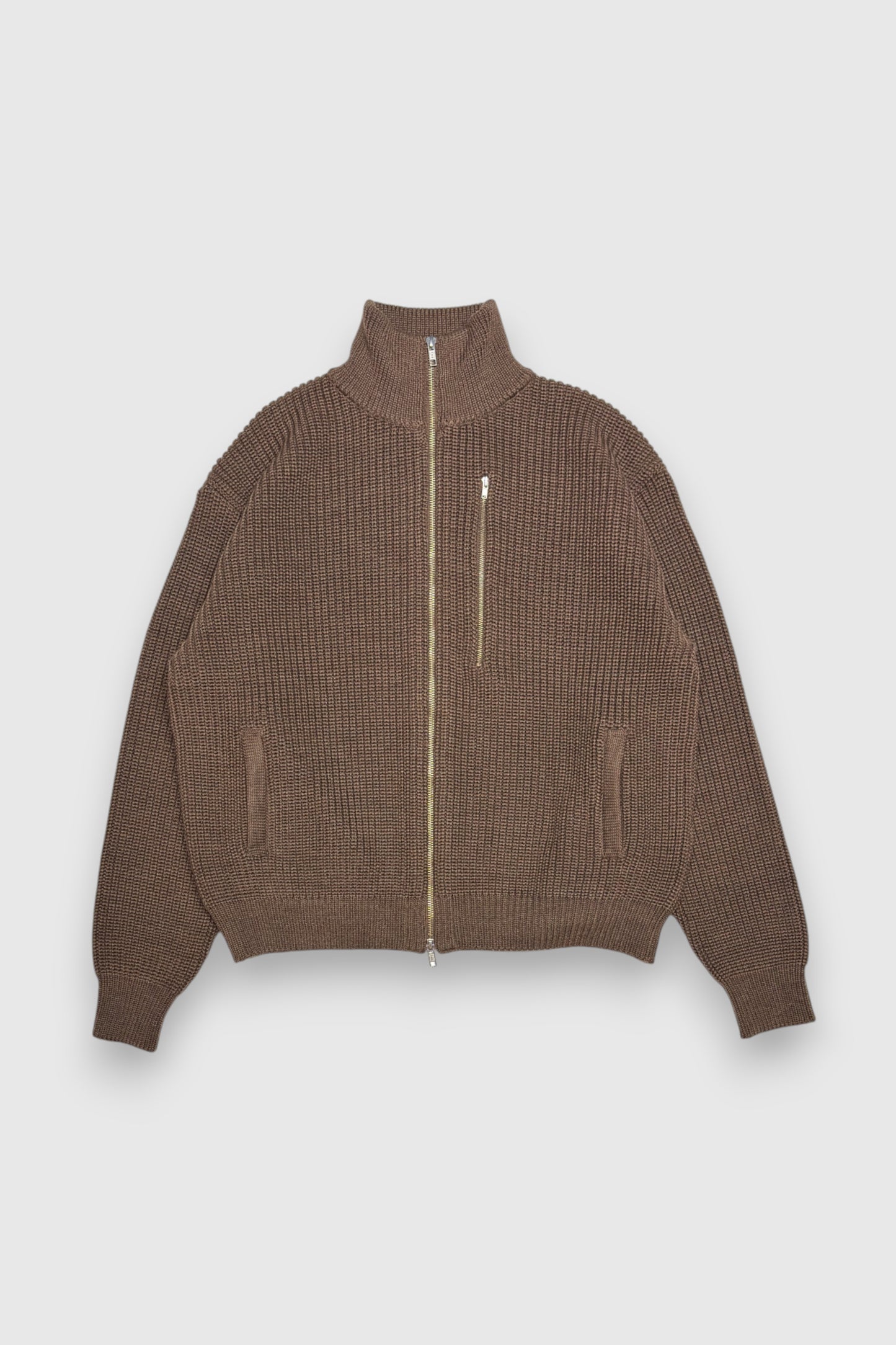 【LOYM】3POCKET DRIVERS KNIT(BROWN)