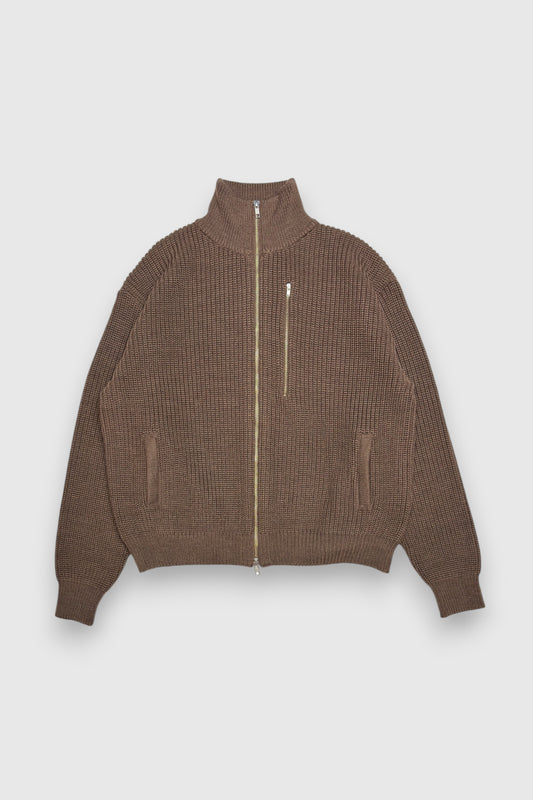 【LOYM】3POCKET DRIVERS KNIT(BROWN)