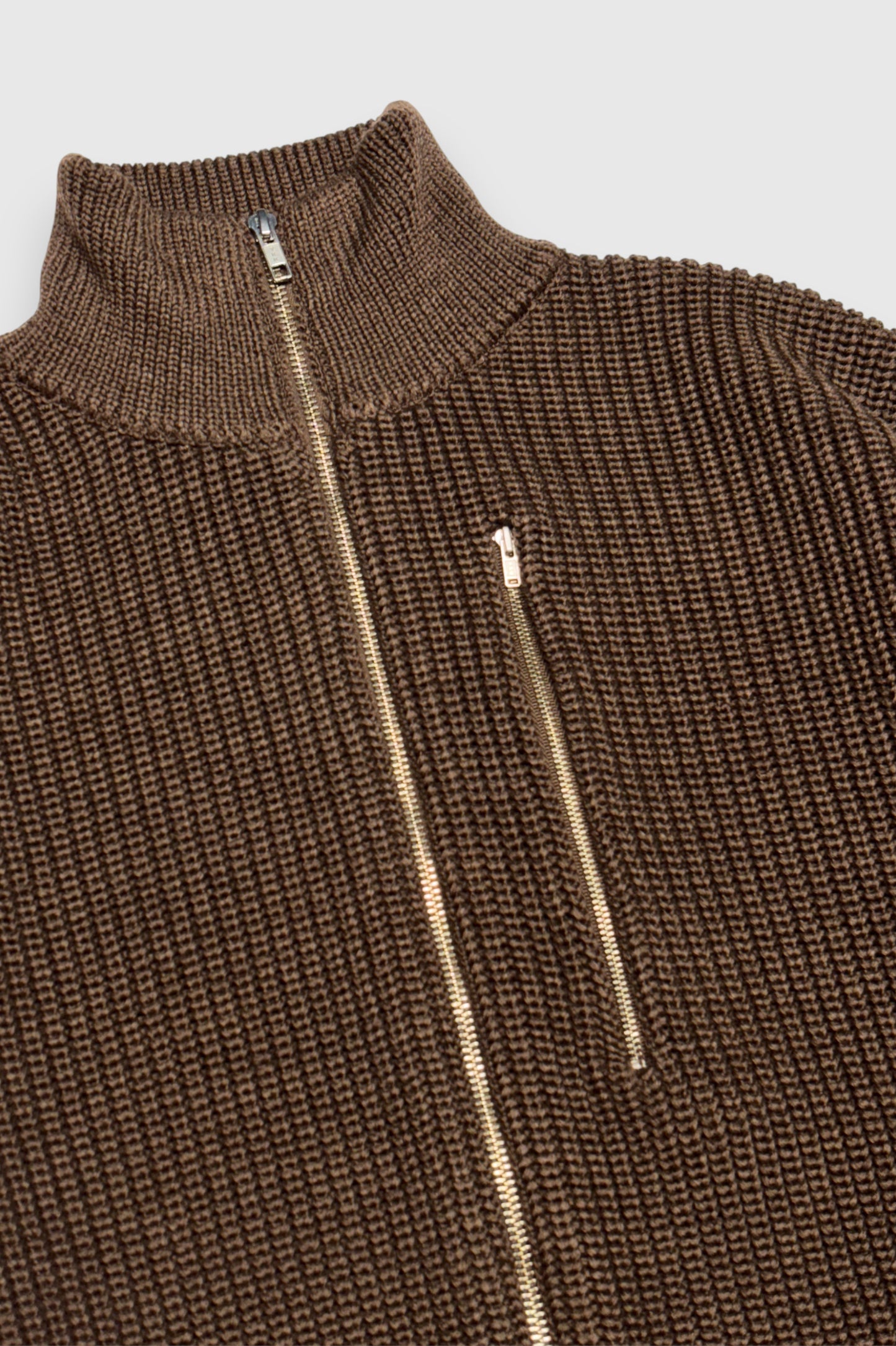 【LOYM】3POCKET DRIVERS KNIT(BROWN)