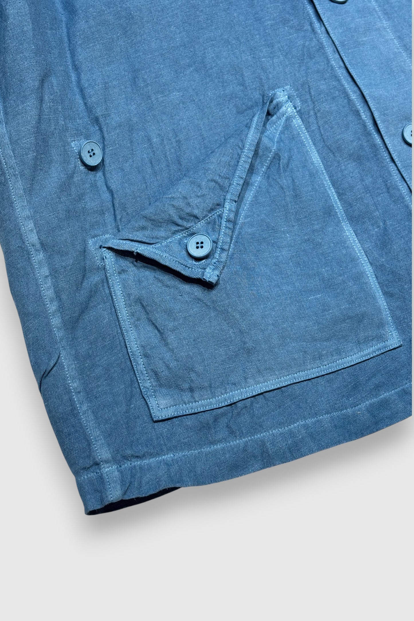 【MITTAN】和紙大麻ジャケット（草木染　藍（淡））