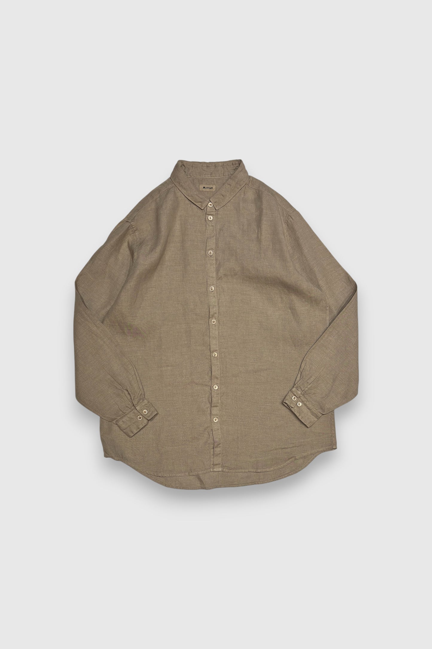 【MITTAN】大麻シャツ大(草木染　珈琲)