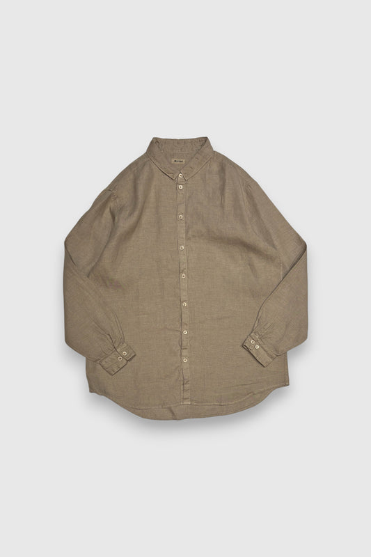 【MITTAN】大麻シャツ大(草木染　珈琲)