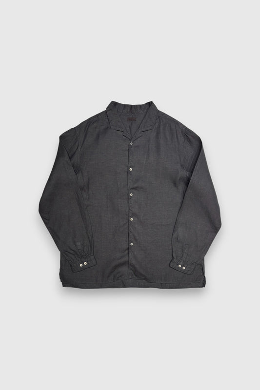 【MITTAN】大麻開襟シャツ(墨黒)