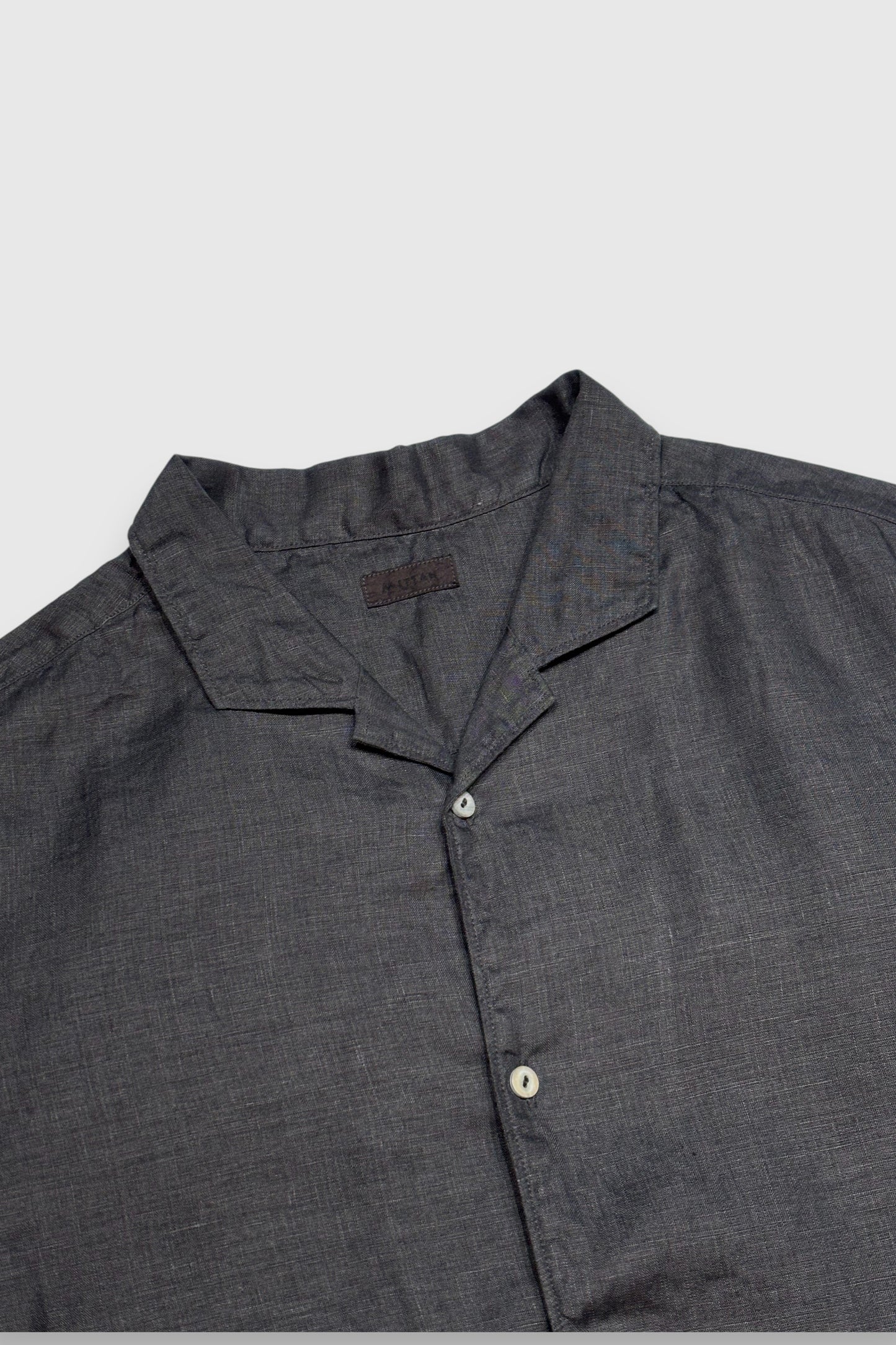 【MITTAN】大麻開襟シャツ(墨黒)